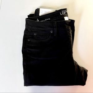 LOFT Curvy Skinny black jeans - size 4 NWT